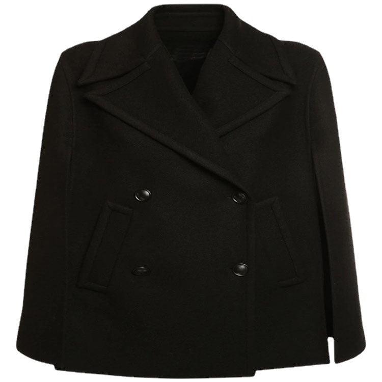 Damen Kurzer Cape‑Blazer im minimalistischen Tailoring mit kastiger Silhouette Drune