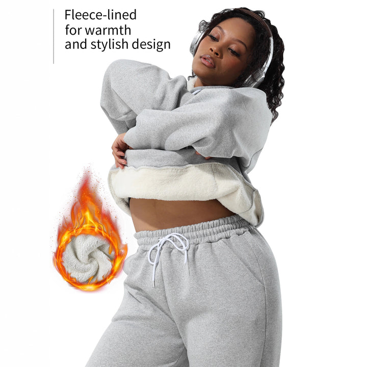 Damen Kuschel-Hoodie im Relax-Fit mit Kontrast-Kordel und Kängurutasche Drune