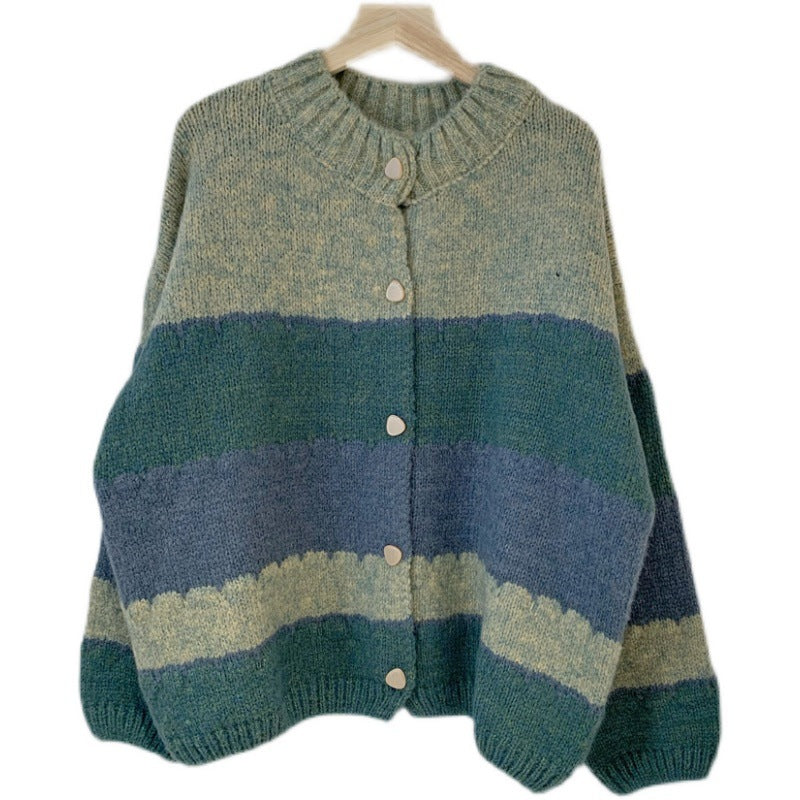 Damen Modischer Strickcardigan mit gemustertem Design Drune