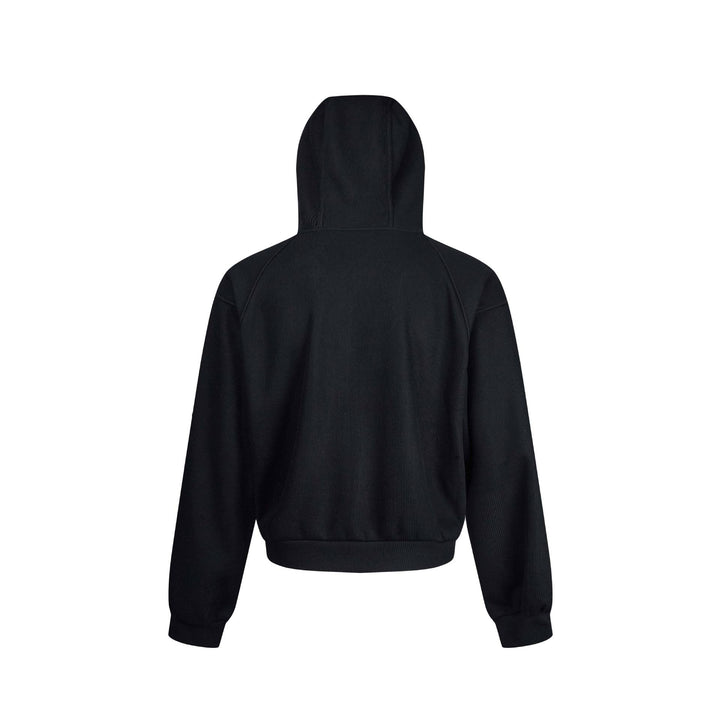 Damen Kapuzen-Sweatjacke mit Reißverschluss und Raglanärmeln Drune