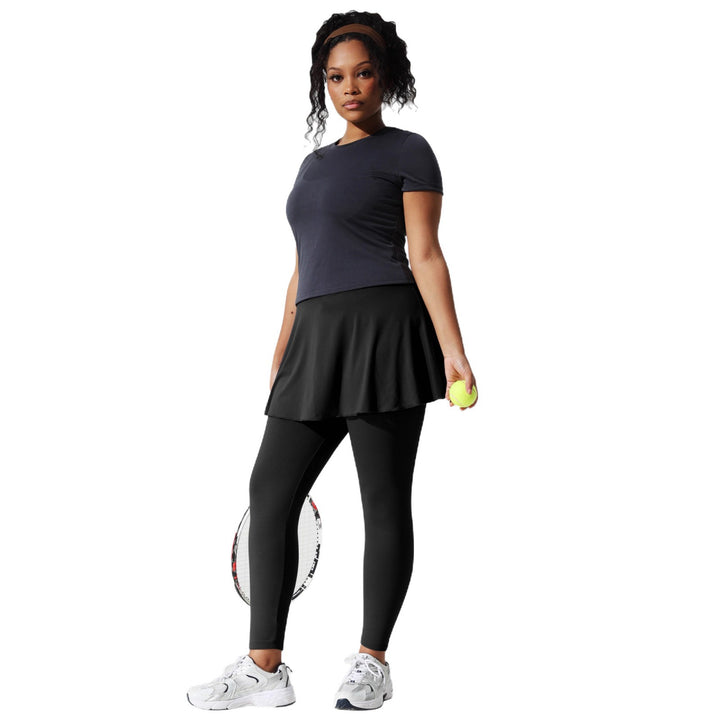 Damen Thermal-Leggings mit integriertem Sportrock und Fleece-Futter Drune