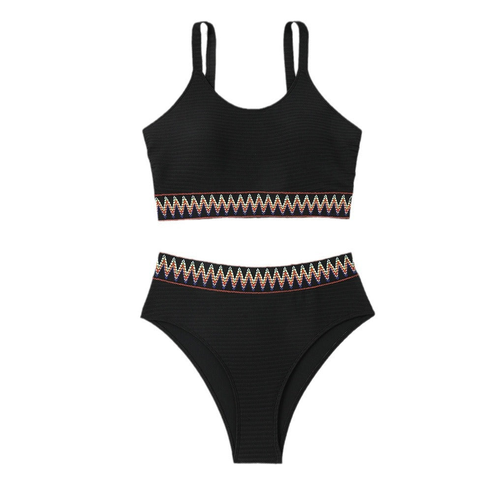 Damen Sportliches Bikini-Set mit dekorativem Bund Drune