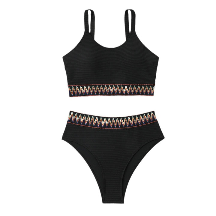 Damen Sportliches Bikini-Set mit dekorativem Bund Drune