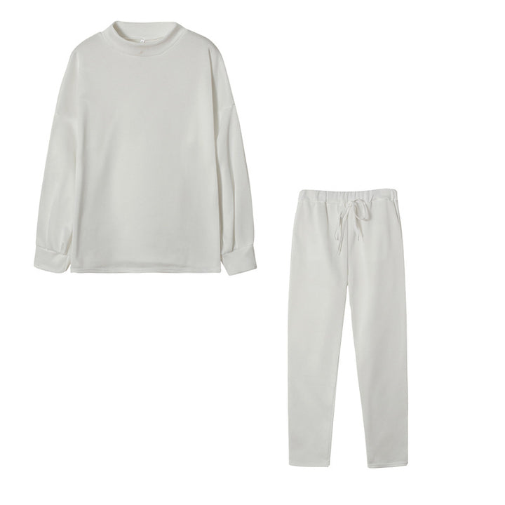 Damen Sportliches Jogginganzug-Set mit komfortablem Schnitt und hohem Kragen Drune