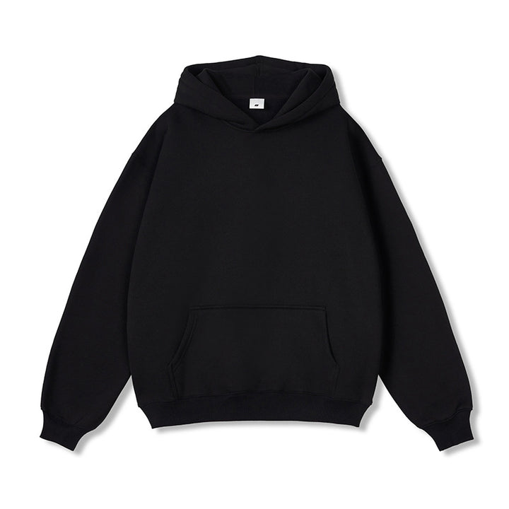 Unisex Oversize-Kapuzenpullover aus Baumwollmix mit Kängurutasche und gerippten Bündchen Drune