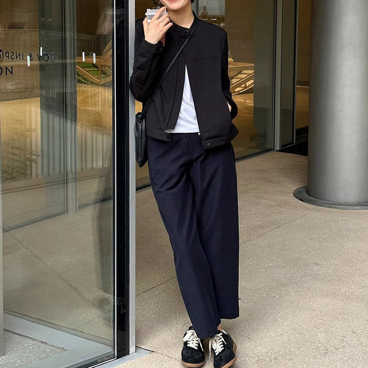 Damen urbane Übergangsjacke mit minimalistischen Details Drune