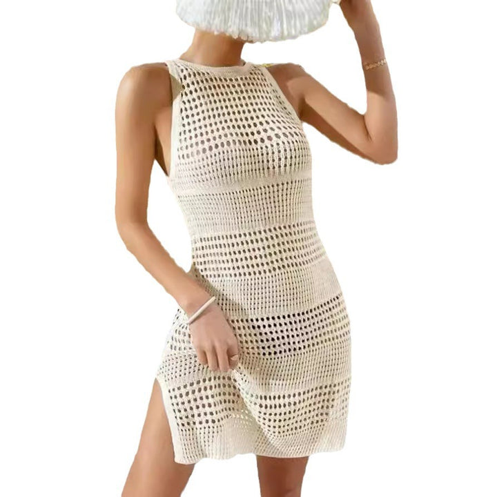 Damen Häkelkleid mit raffinierten Lochmustern und figurbetontem Design Drune