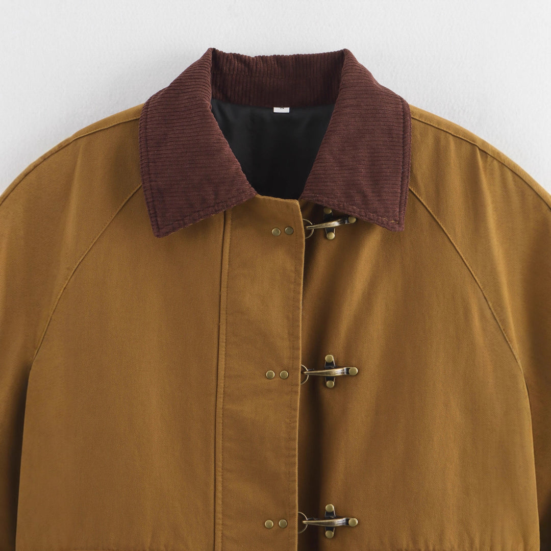 Damen Utility-Jacke mit praktischem Taschen-Design und gefüttertem Kragen Drune
