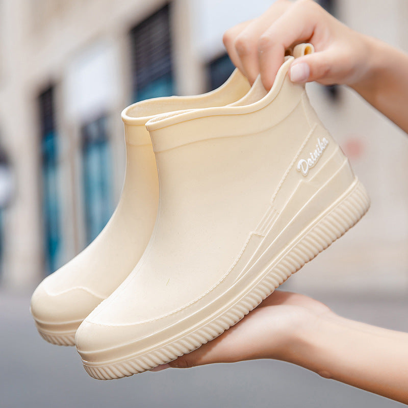 Damen Wasserdichte Kurzschaft-Gummistiefelette mit stoßdämpfender EVA-Sohle Drune