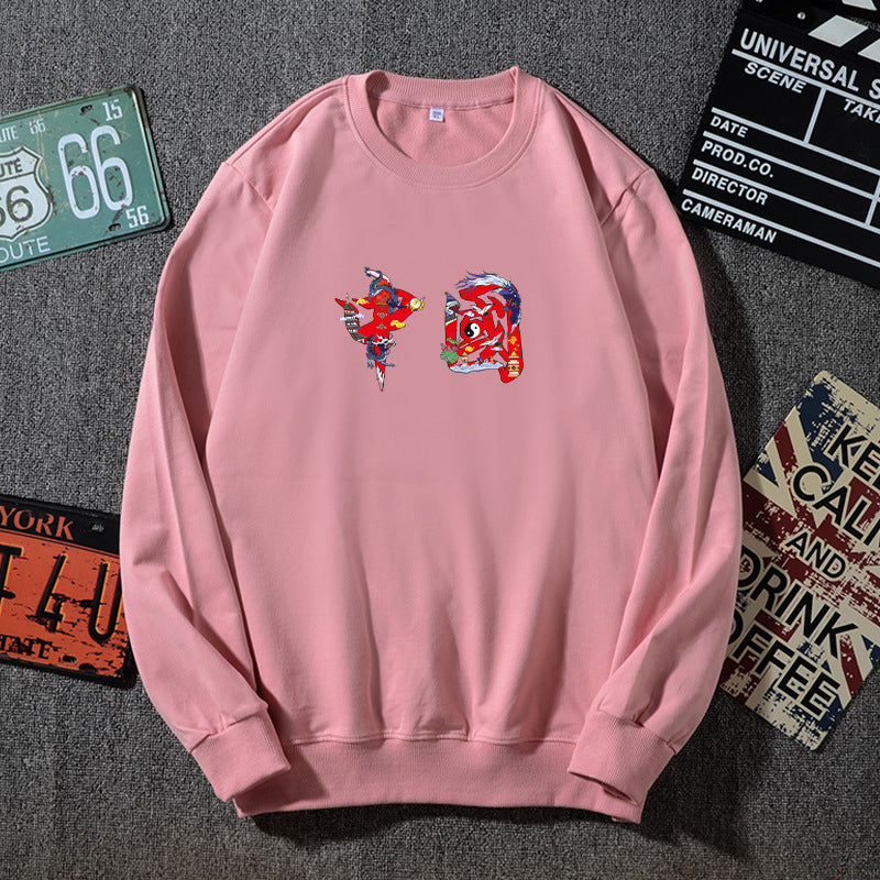 Unisex Oversize Sweatshirt mit Rundhalsausschnitt und dezenter Grafikapplikation Drune