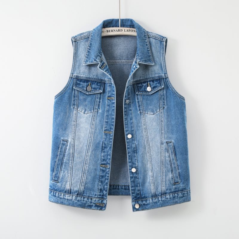 Damen Jeansweste im lässigen Vintage-Stil mit praktischen Taschen Drune