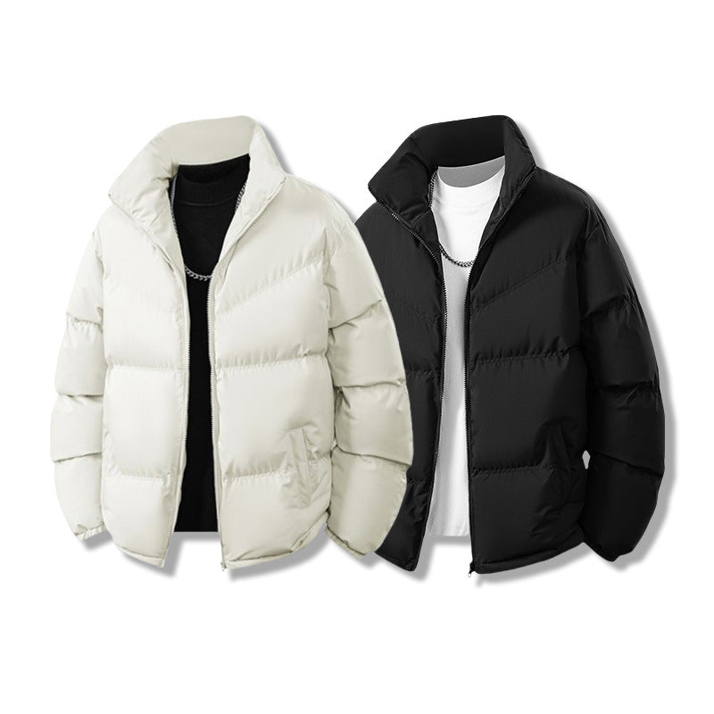 Herren Kurz gesteppte Thermo-Winterjacke mit hohem Stehkragen und winddichter Füllung Drune