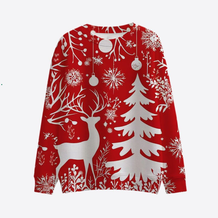 Damen Festlicher Weihnachts-Sweatshirt Drune