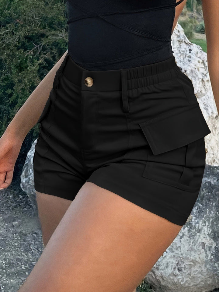 Damen Cargo-Shorts mit hohen Taille und praktischen Taschen Drune