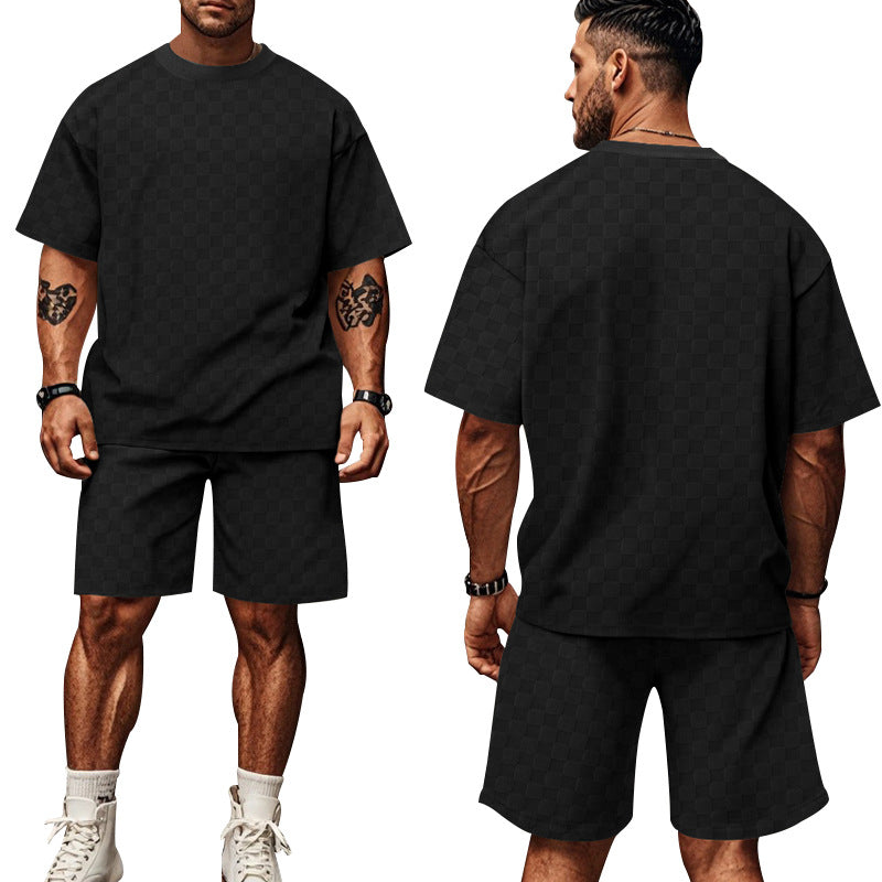 Herren lässiges Kurzarm-Set mit bequemer Passform und stylischem Design Drune