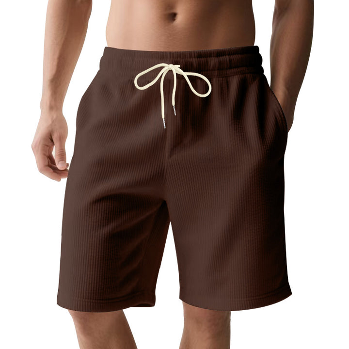 Herren nan knielange Bermudashorts mit elastischem Bund Kordelzug und Seitentaschen Drune