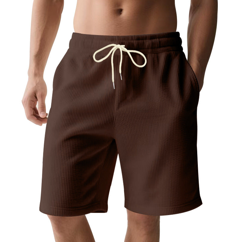 Herren nan knielange Bermudashorts mit elastischem Bund Kordelzug und Seitentaschen Drune