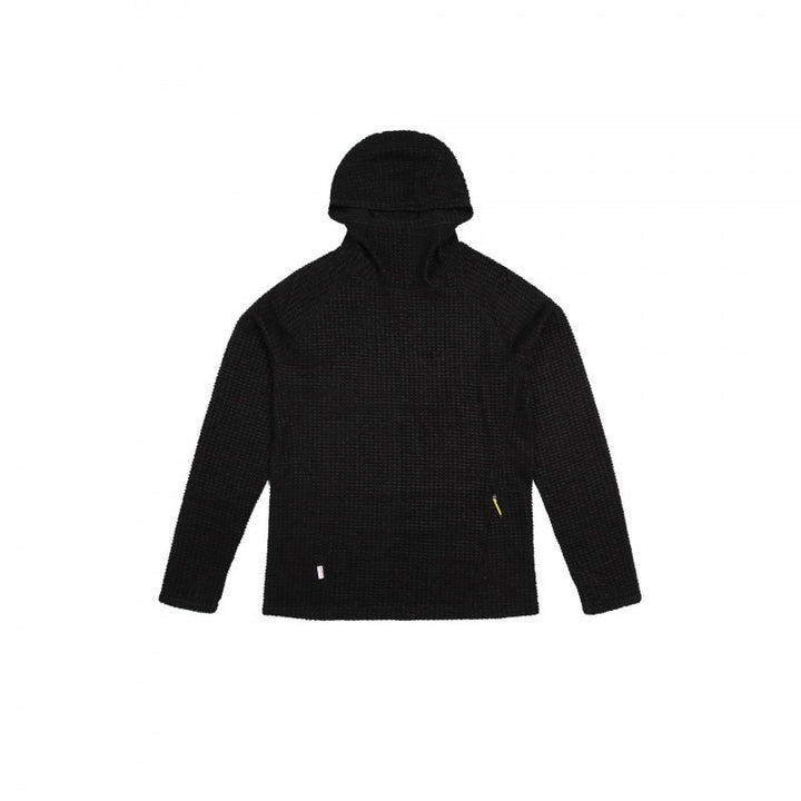 Unisex Texturierter Kapuzenpullover im Boxy‑Cut aus Waffelstrick mit Raglanärmeln und aufgesetzter Tasche Drune