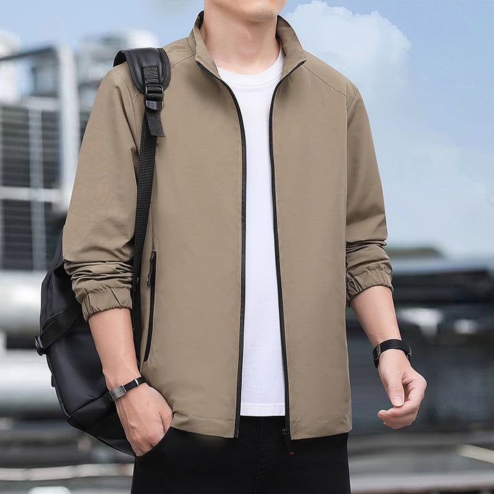 Herren Leichte Softshelljacke mit Stehkragen, durchgehendem Reißverschluss und elastischen Bündchen Drune