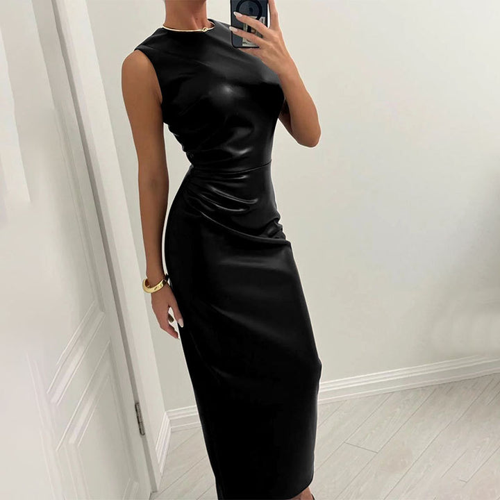 Damen Langes Kleid mit asymmetrischem Schnitt und elegantem Drapé Drune