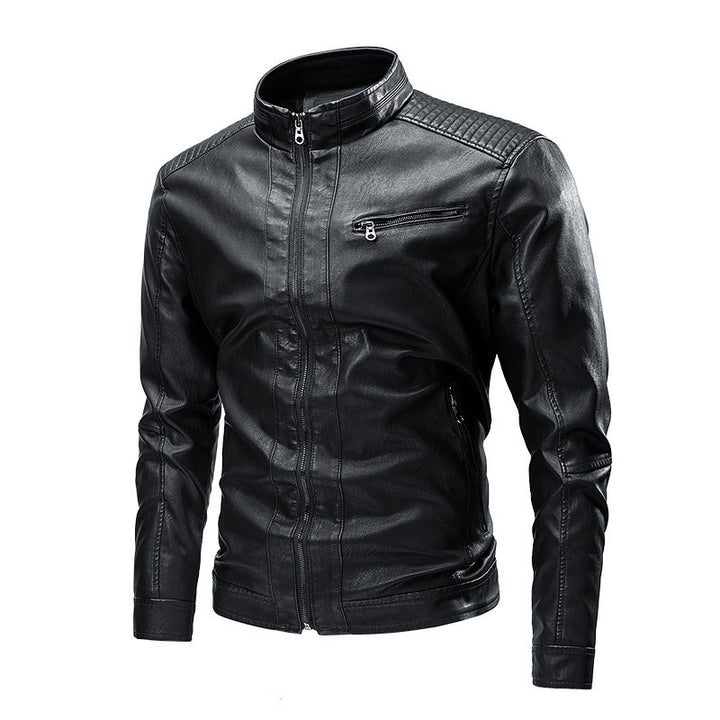 Herren Trendige Bikerjacke aus Kunstleder Drune