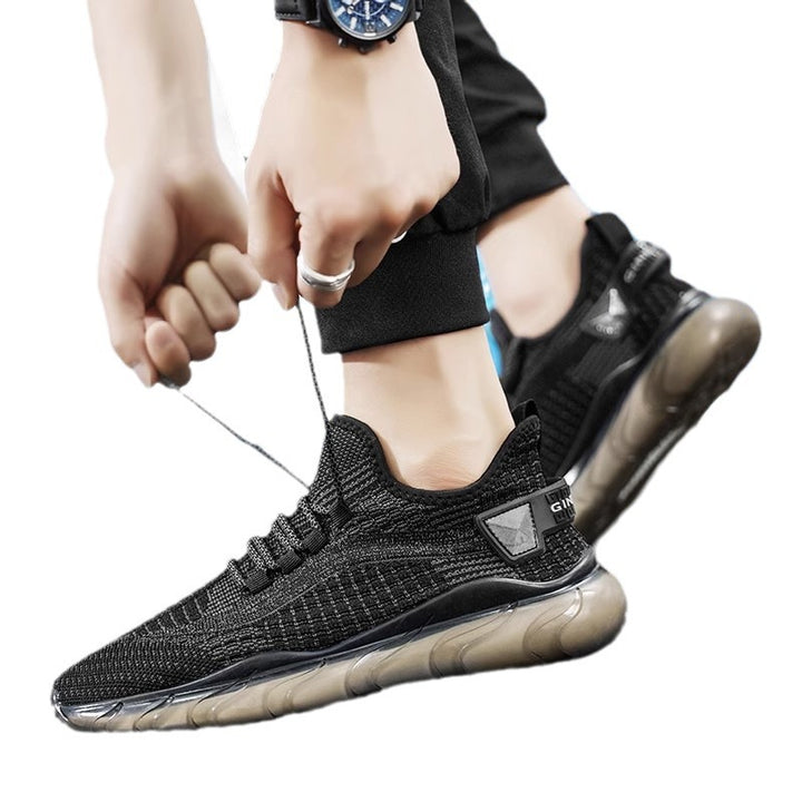 Unisex leichte Strick-Runner mit flexibler Air-Cell-Zwischensohle und gepolstertem Sockeneinstieg Drune