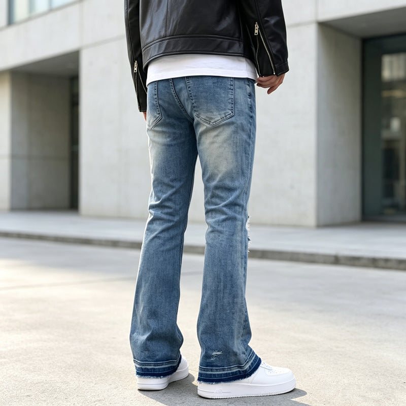 Herren Ripped Slim-Fit Jeans mit modischen Details Drune
