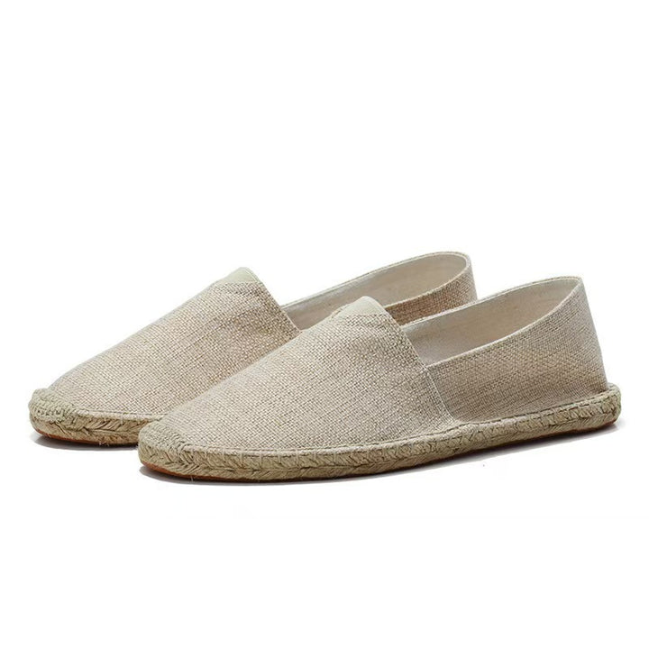 Damen Leichte Espadrille-Slip-On aus gewebtem Canvas mit Jute-Umrandung Drune