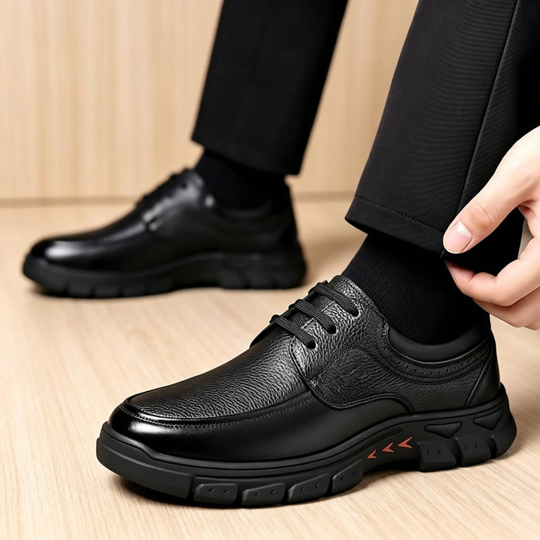 Herren Elegante und sportliche Ledersneaker Drune