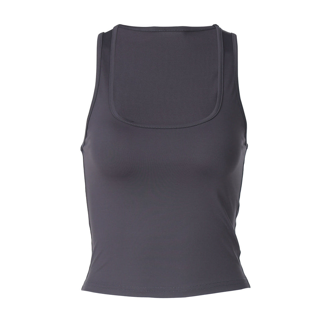 Damen Sportliches Tanktop mit breiten Trägern Drune