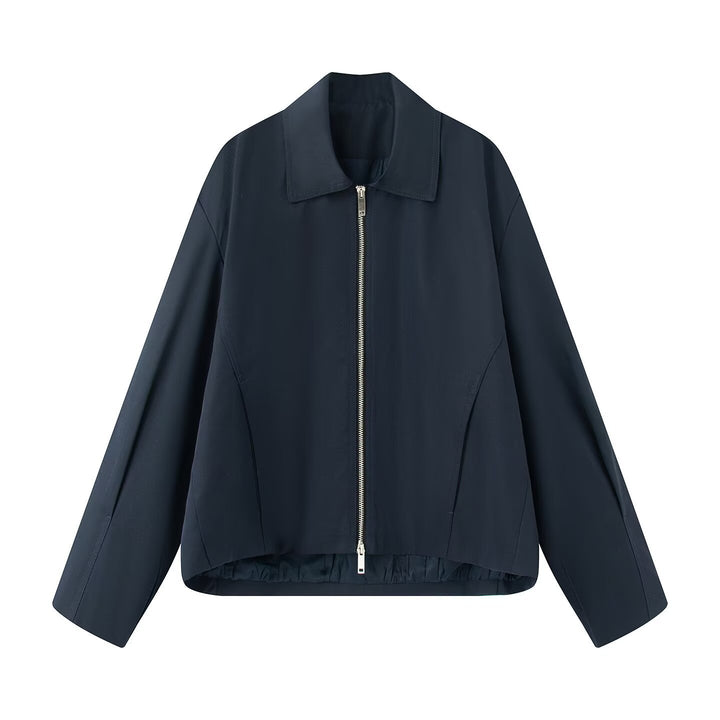 Damen modische Übergangsjacke mit edlem Stehkragen Drune