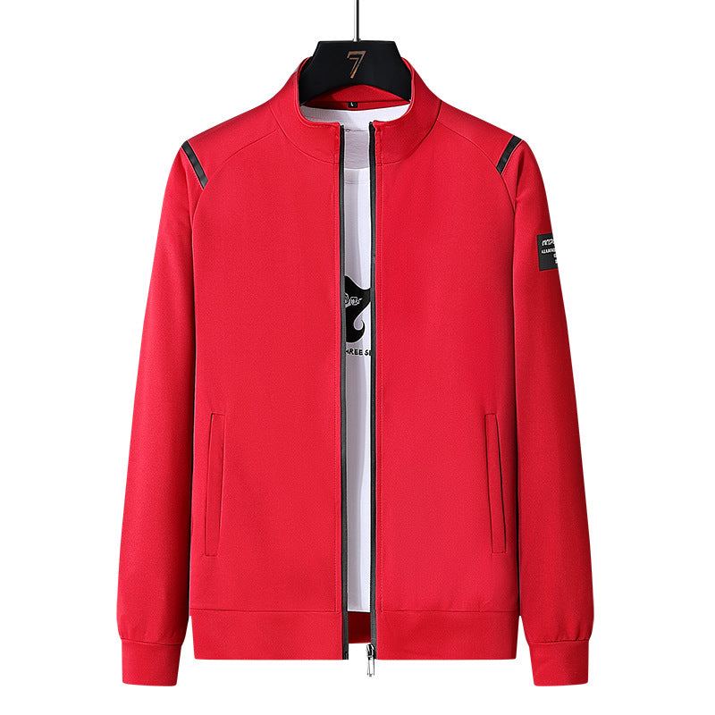 Herren Sportlicher Trainingsanzug-Set mit Reißverschlussjacke, Rundhalsausschnitt-Sweatshirt und Slim-Fit Jogginghose Drune