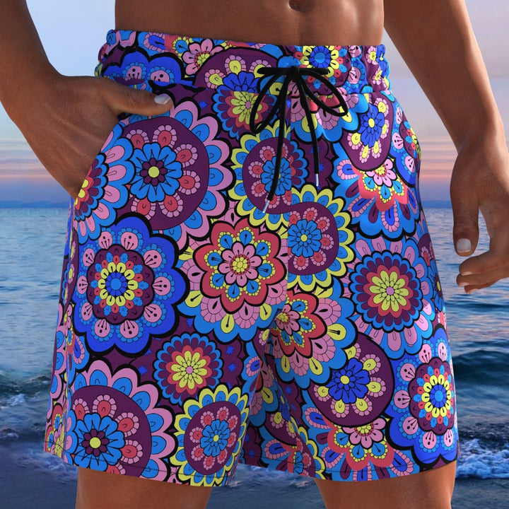Herren Badeshorts mit animalischem Muster und elastischem Bund Drune