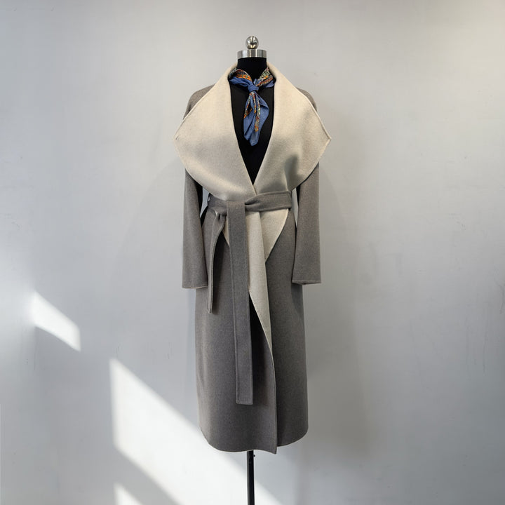 Damen Schicker Wollmischung Mantel Drune