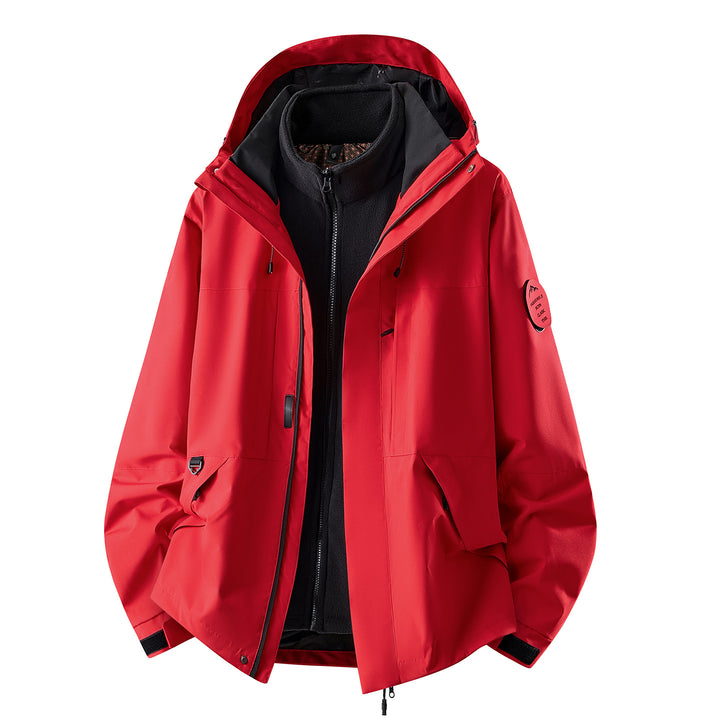 Damen Dreiteilige wasserdichte Outdoorjacke mit abnehmbarem Fleece-Innenlayer Drune