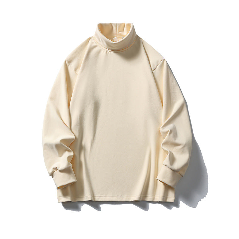Unisex Oversize-Halbrollkragenpullover aus feinem Jersey mit Raglanärmeln und gerippten Bündchen Drune