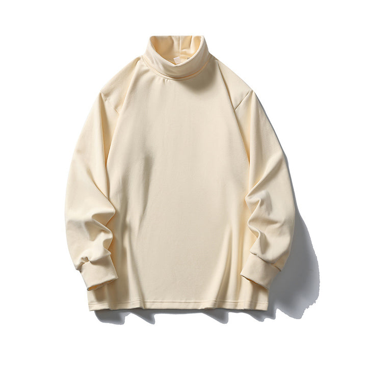 Unisex Oversize-Halbrollkragenpullover aus feinem Jersey mit Raglanärmeln und gerippten Bündchen Drune