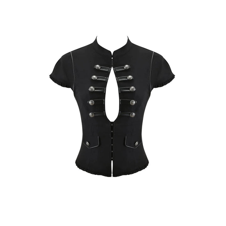 Damen Elegantes Blazer-Oberteil mit asymmetrischem Ausschnitt Drune