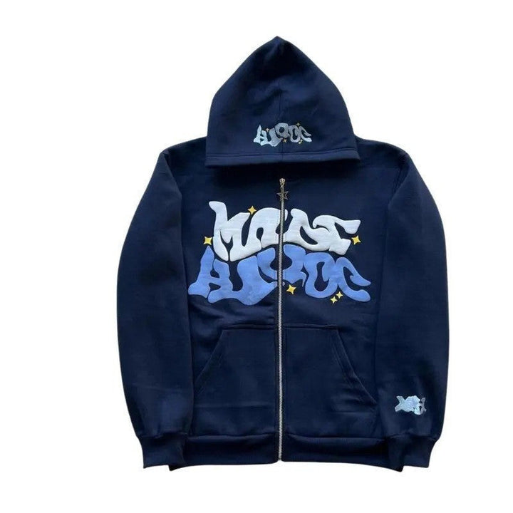Damen sportliche Kapuzenjacke im urbanen Graffiti-Stil Drune