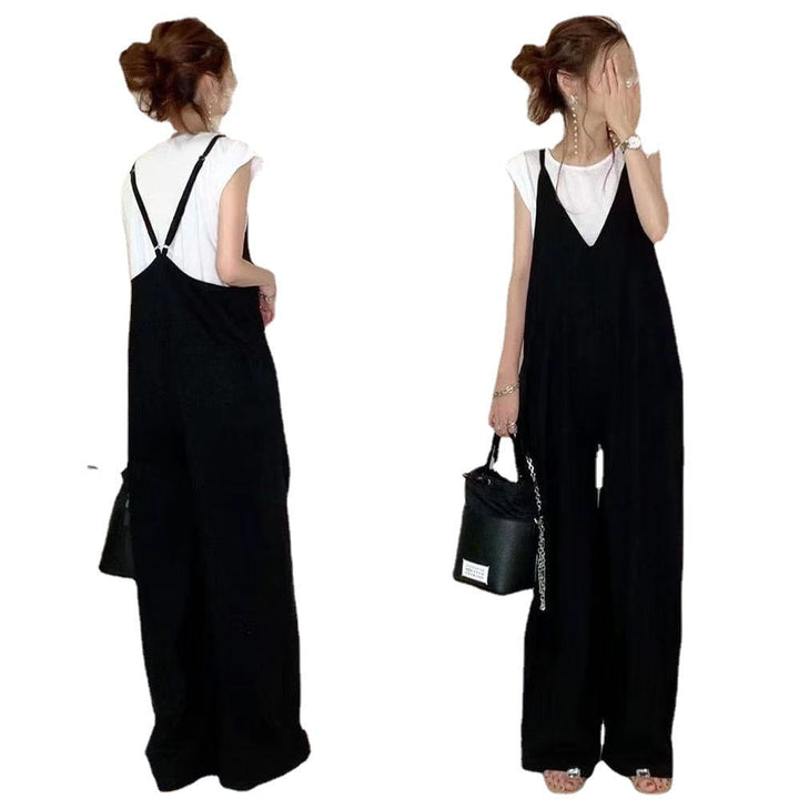 Damen Weit geschnittene Latzhose im Boho-Stil Drune