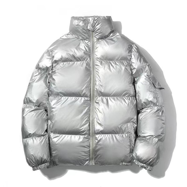Unisex nan gepolsterte Steppjacke mit Thermoisolierung, Stehkragen und Ärmeltasche Drune