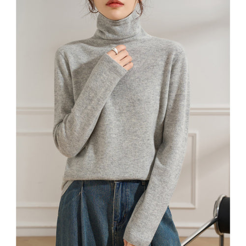 Damen Feiner Rollkragenpullover aus Kaschmir‑Mix mit schmaler Silhouette Drune