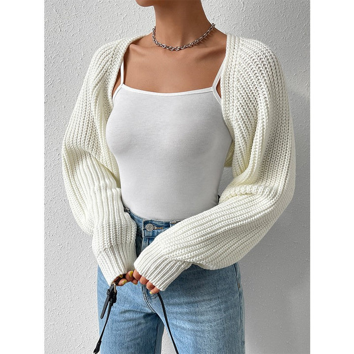 Damen Strickjacke mit strukturierter Textur und weiten Ärmeln Drune