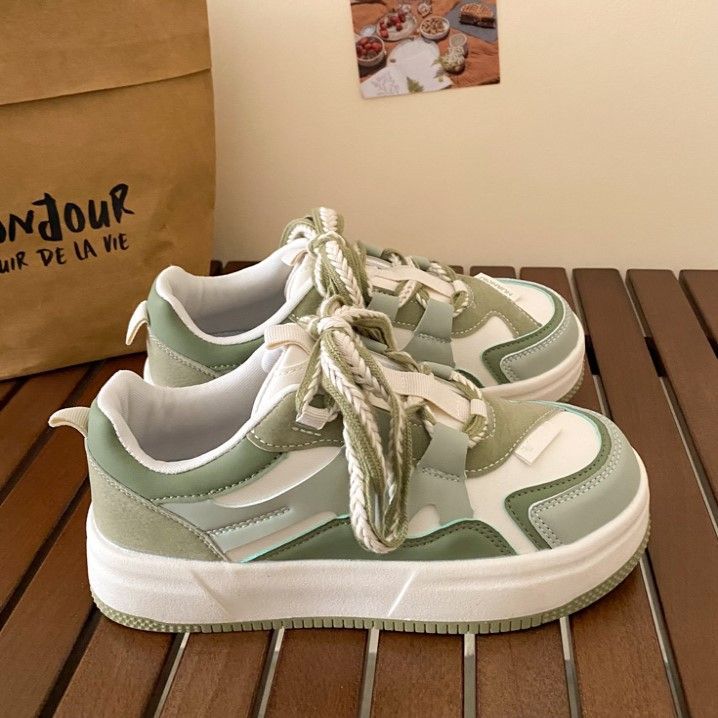 Damen Sportliche Plateau Sneakers mit einzigartigem Design und atmungsaktiver Oberflächenstruktur Drune
