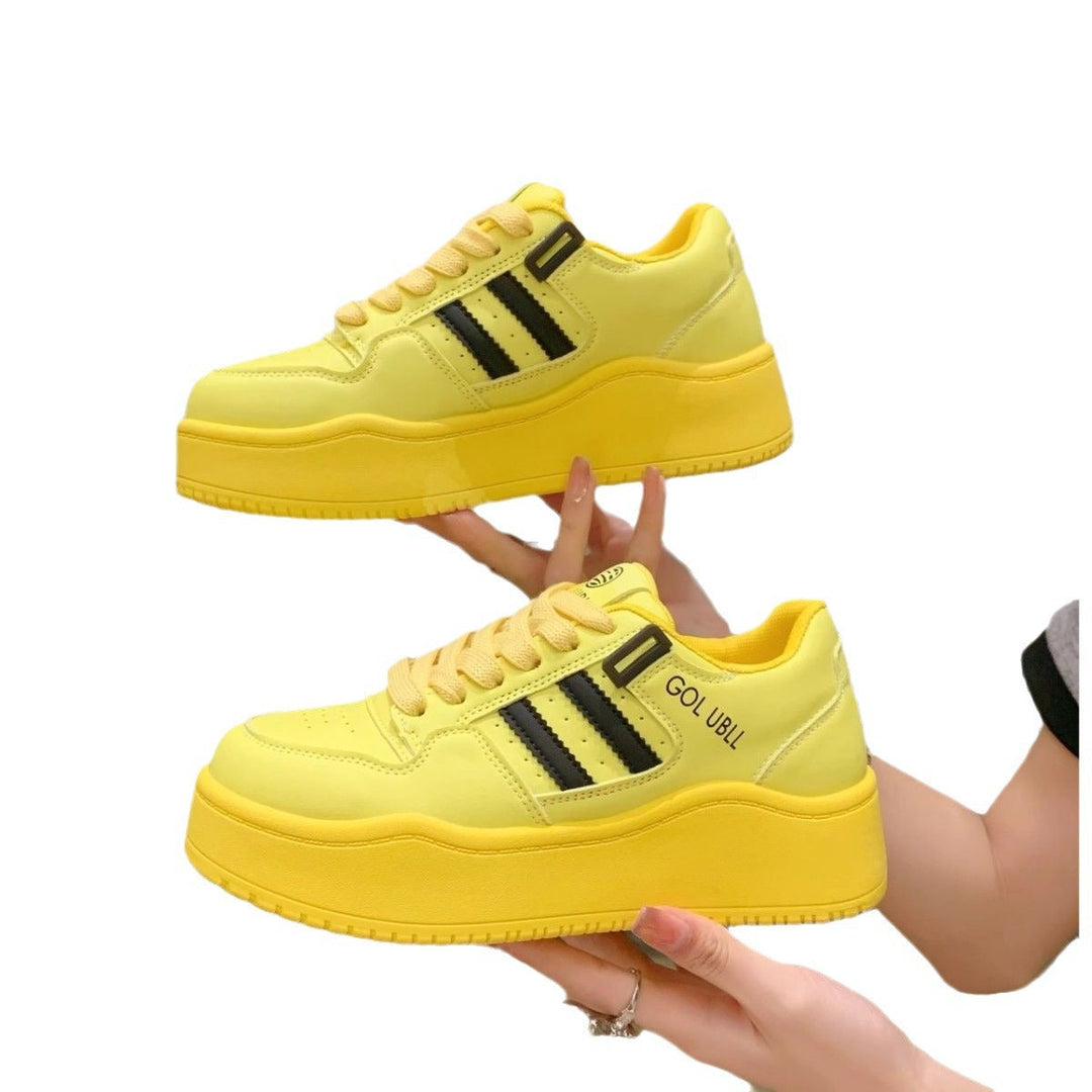 Damen Plattform Sneakers Drune
