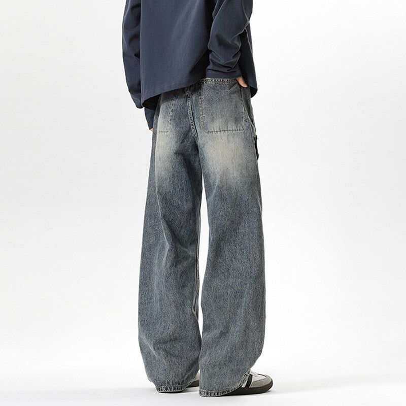Damen Weitgeschnittene Jeans mit hohem Bund Drune