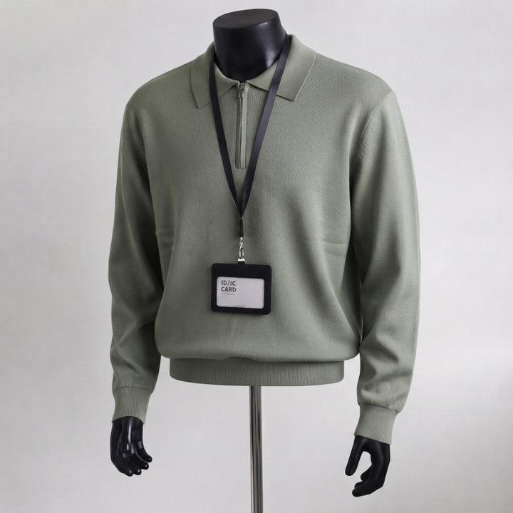 Herren Hochwertiger Strickpullover mit Reißverschluss Drune