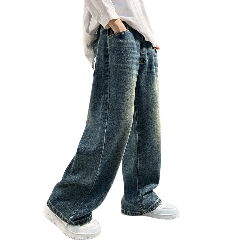 Herren weit geschnittene Denim-Hose Drune
