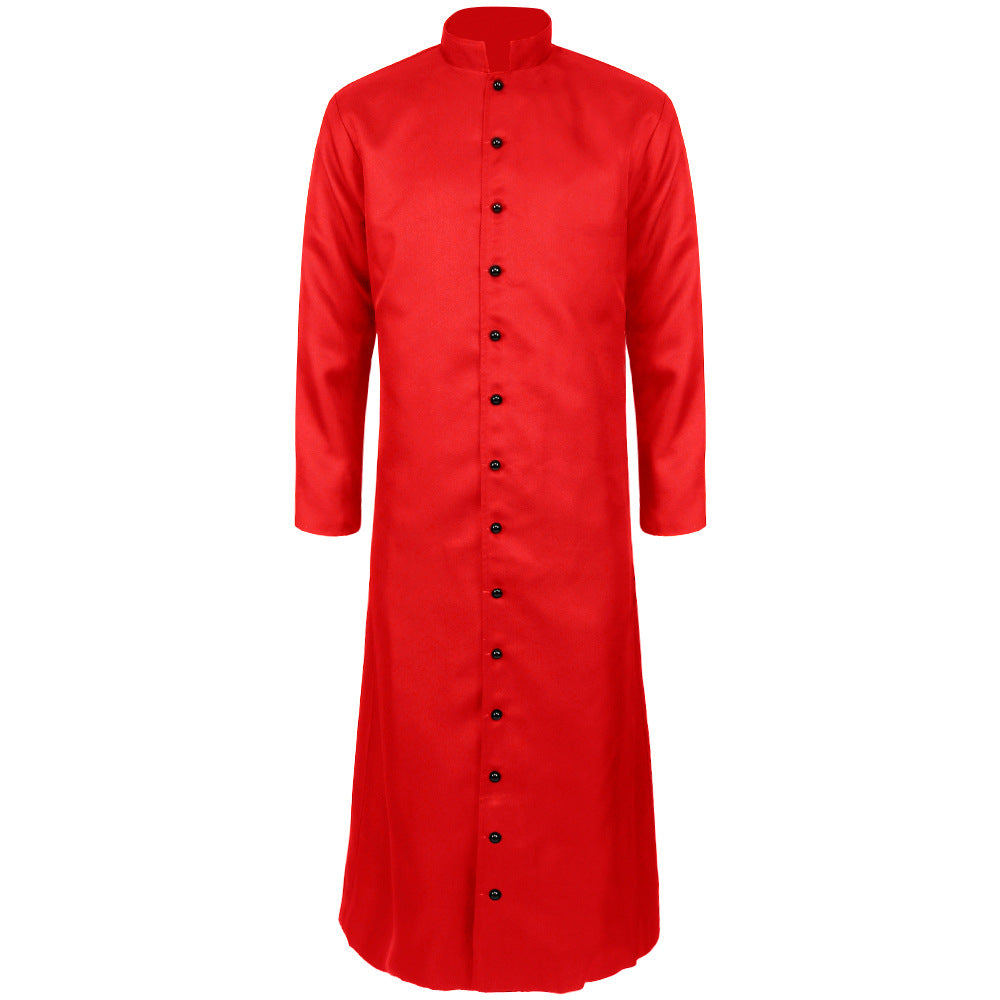 Damen nan eleganter Maxicape-Mantel mit gestuften Schultercapes und Stehkragen Drune