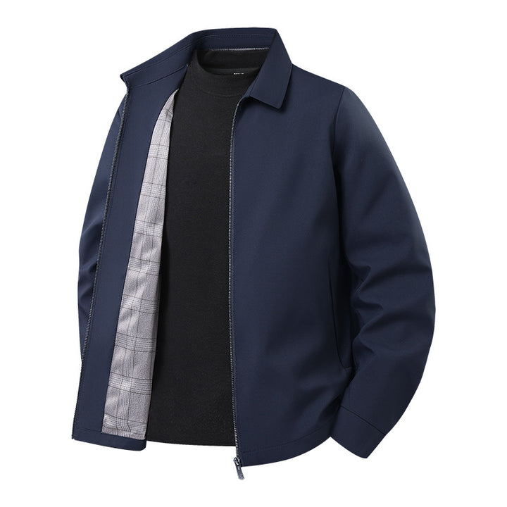 Herren Leichte Harrington‑Jacke mit Softshell‑Außenmaterial und Glencheck‑Futter Drune